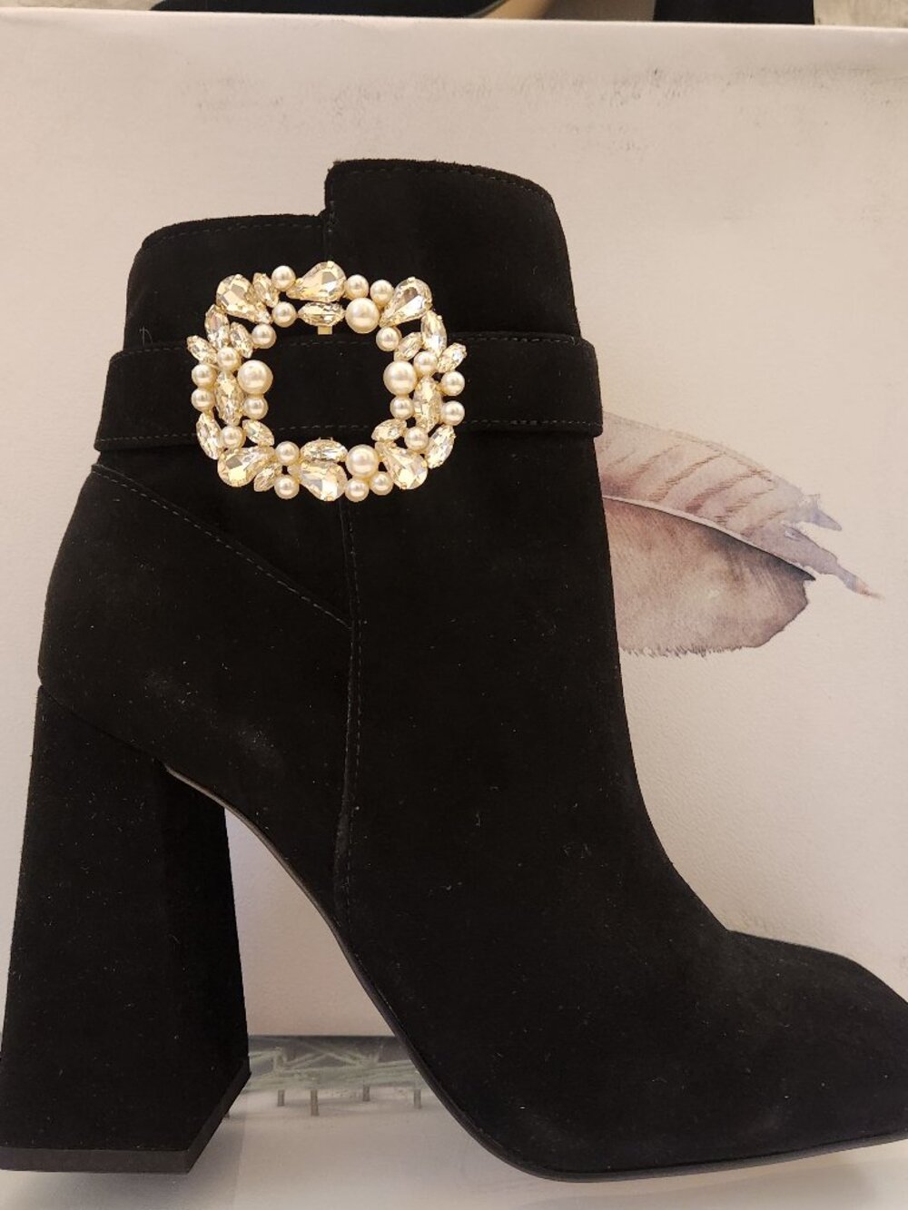 Jessica Simpson Leather "Luminna" Heeled Boots. NIB. Size 7.5